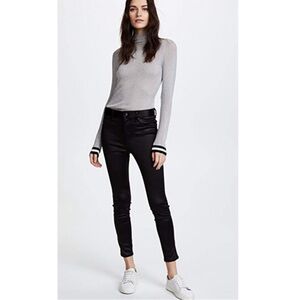 rag & bone NWT Sateen High Rise Ankle Skinny Black